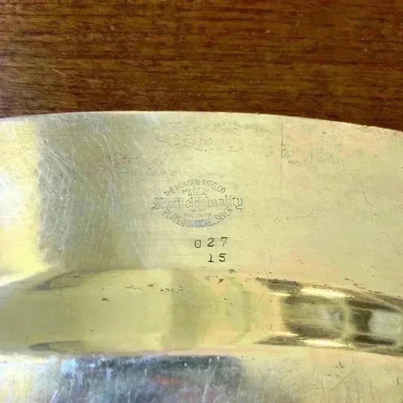 Homan Made In USA Sheffield Quality Wm Mounts Tray Plated On Nickel Hammered - Picture 7 of 8